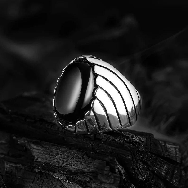 CAT EYE WAVES MEN'S RING - 925 SILVER - Grace