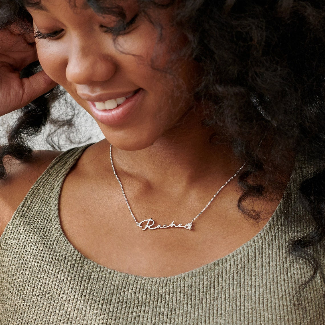 Diamond - Signature Name Necklace - Grace