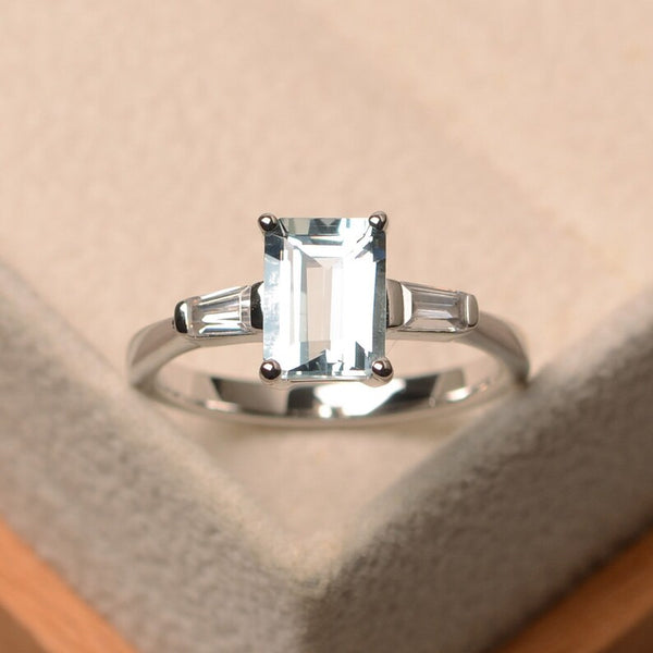 Promise Aquamarine Ring - Grace