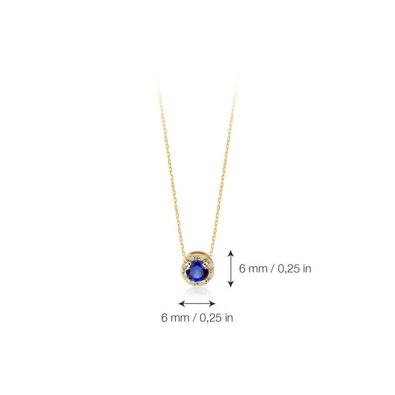 DAINTY BLUE SAPPHIRE NECKLACE - Grace