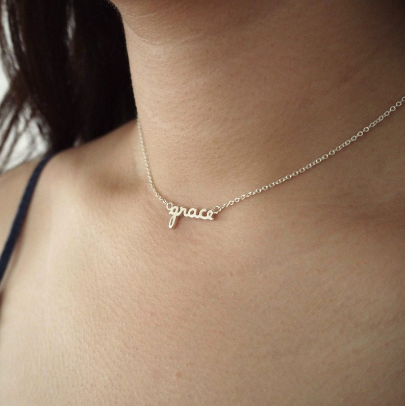 Tiny Name Necklace - Grace