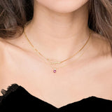RUBY SOLITAIRE NECKLACE - Grace
