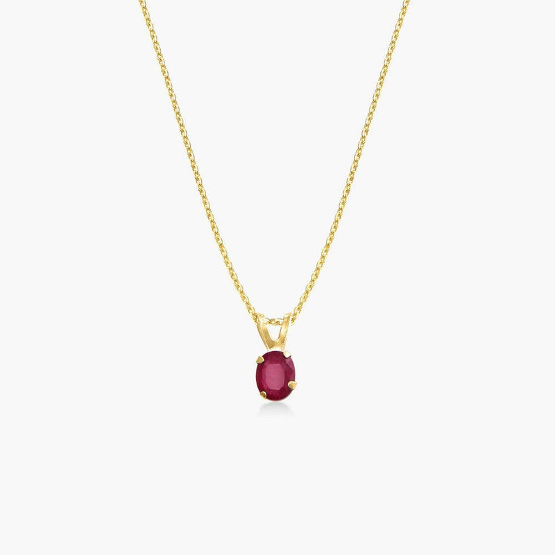 RUBY SOLITAIRE NECKLACE - Grace