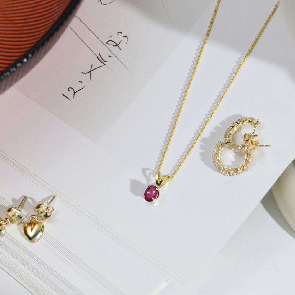 RUBY SOLITAIRE NECKLACE - Grace