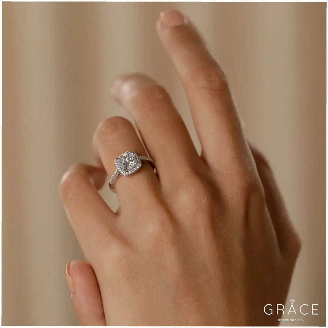 Halo Cut Zircon Ring - Grace